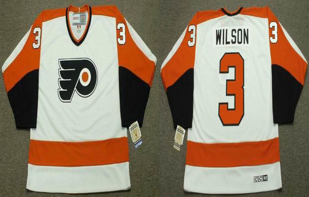 2019 Men Philadelphia Flyers #3 Wilson White CCM NHL jerseys